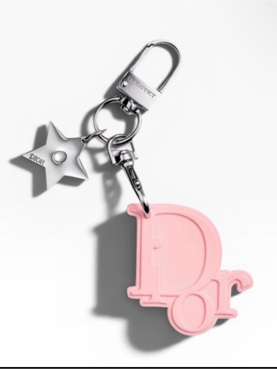 Source Unknown Accessories - Dior Beauty Addict Rosy Glow Scented Pink Rubber Keychain W/ Charms